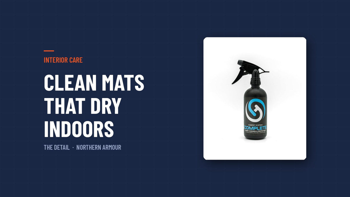 Clean mats that dry indoors