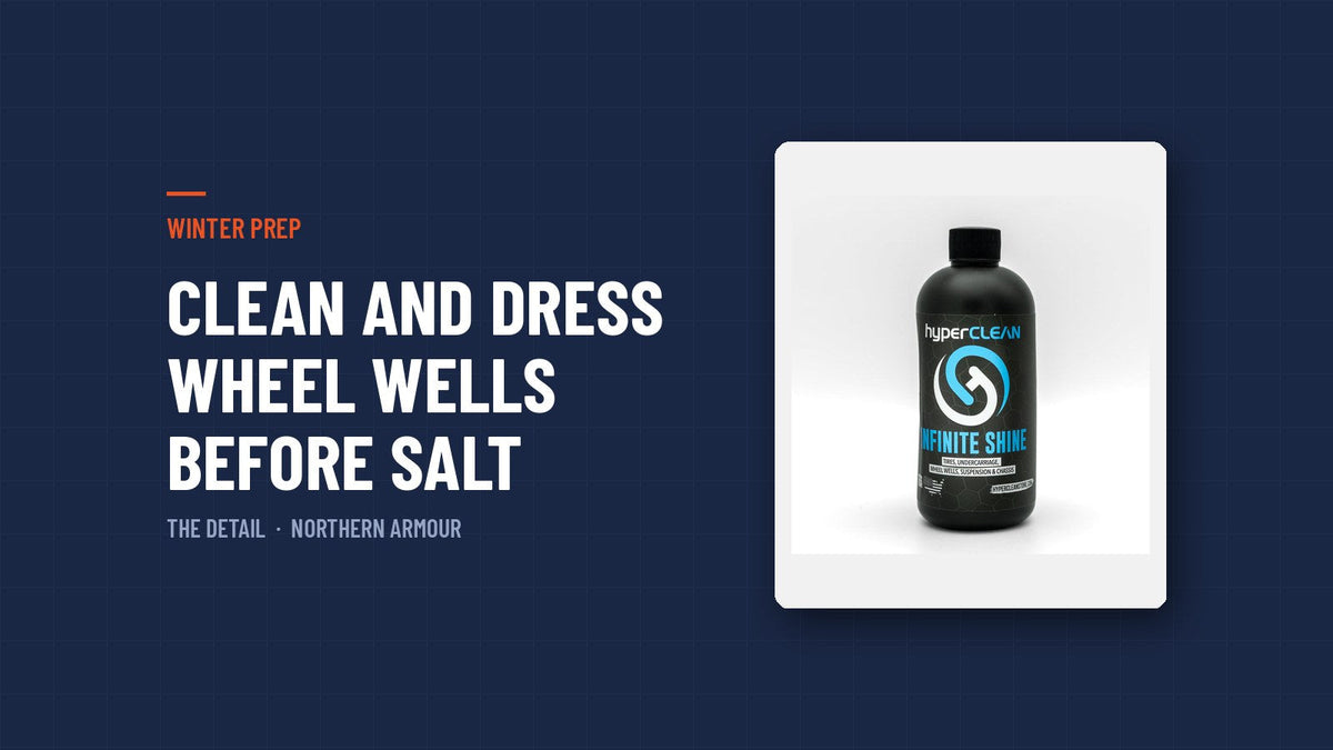 Clean and dress wheel wells before salt
